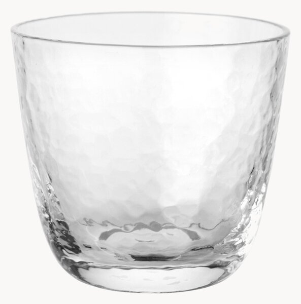 Ručne fúkané poháre na vodu Hammered, 4 ks