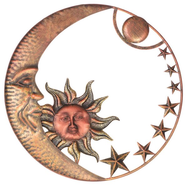 Nástenná dekorácia Mesiac a Slnko, 51 cm