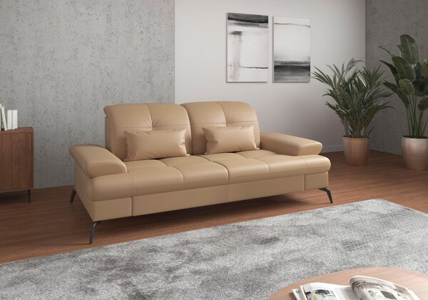 2,5-MIESTNA POHOVKA, cappuccino, kombinácia pravá koža/látka Sit & More - Sedačky, Online Only
