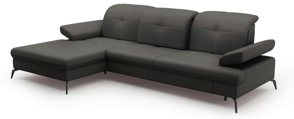 ROHOVÁ SEDAČKA, textil, koža, antracitová Sit & More - Sedačky, Online Only