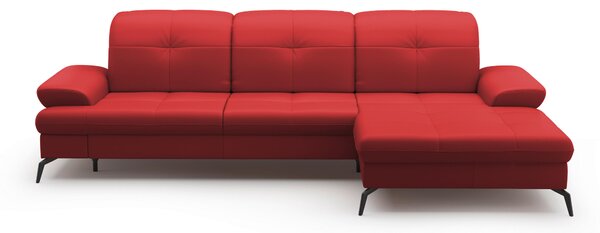 ROHOVÁ SEDAČKA, textil, koža, červená Sit & More - Sedačky, Online Only