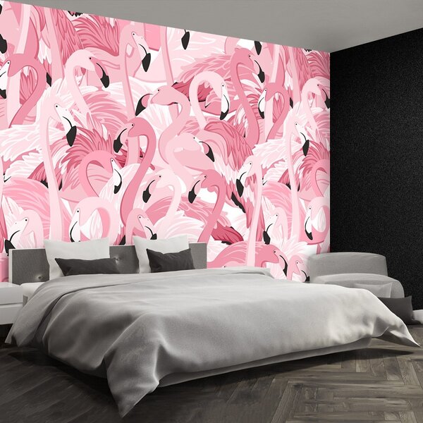 Fototapeta Vliesová Ružové plameniaky 104x70 cm