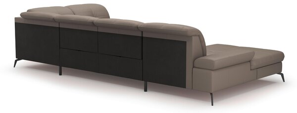 SEDACIA SÚPRAVA, textil, koža, sivá Sit & More - Sedačky, Online Only