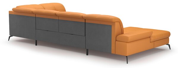SEDACIA SÚPRAVA, textil, koža, kari žltá Sit & More - Sedačky, Online Only