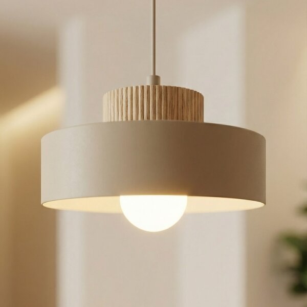 Luster na lanku KIVI 1xE27/15W/230V, béžový