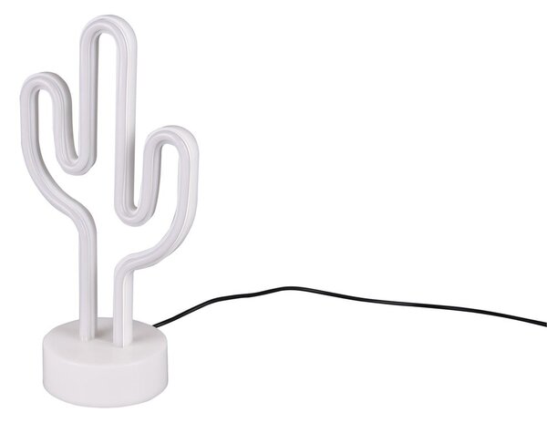 Biela LED stolná lampa (výška 29 cm) Cactus - Trio