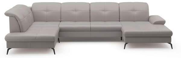 SEDACIA SÚPRAVA, textil, koža, svetlosivá Sit & More - Sedačky, Online Only