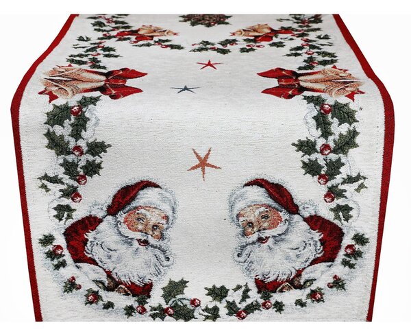 Vianočný gobelínový behúň na stôl Mikuláš Chenille IT014 Farba Viacfarebná Rozmery 40x130 cm