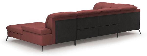 SEDACIA SÚPRAVA, textil, koža, červenohnedá Sit & More - Sedačky, Online Only
