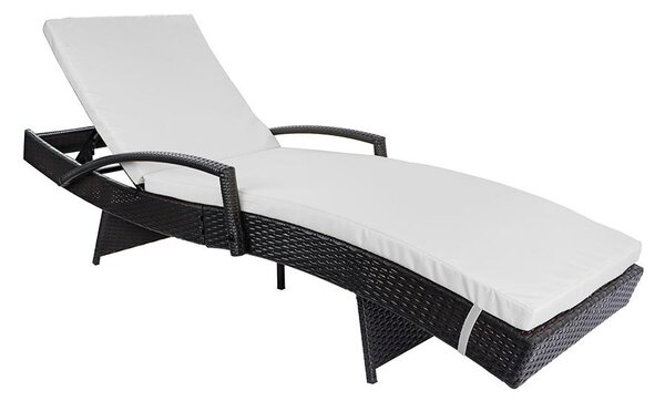 Záhradné relaxačné lehátko Avenberg VARADERO čierna/sivá