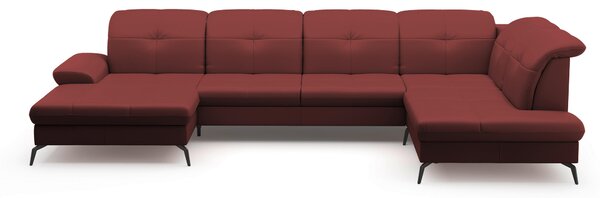 SEDACIA SÚPRAVA, textil, koža, červenohnedá Sit & More - Sedačky, Online Only
