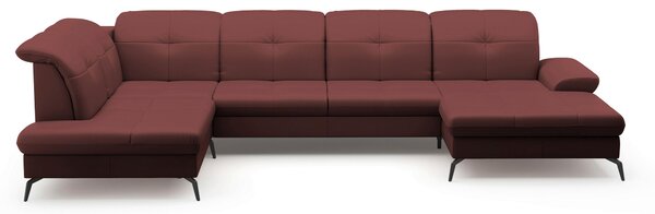 SEDACIA SÚPRAVA, textil, koža, červenohnedá Sit & More - Sedačky, Online Only
