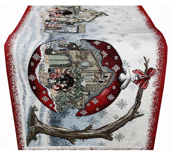 Vianočný gobelínový behúň na stôl Betlehem Chenille IT013 Farba Viacfarebná Rozmery 40x130 cm