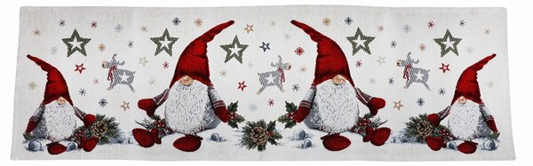 Vianočný gobelínový behúň na stôl Červený škriatok Chenille IT010 Farba Viacfarebná Rozmery 40x130 cm