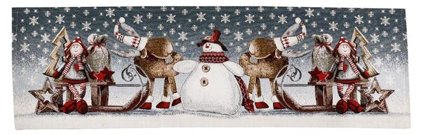 Vianočný gobelínový behúň na stôl Sane Chenille IT017 Farba Viacfarebná Rozmery 40x130 cm