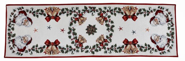 Vianočný gobelínový behúň na stôl Mikuláš Chenille IT014 Farba Viacfarebná Rozmery 40x130 cm