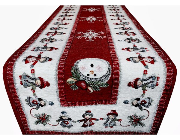 Vianočný gobelínový behúň na stôl Medovníky Chenille IT021 Farba Viacfarebná Rozmery 40x130 cm