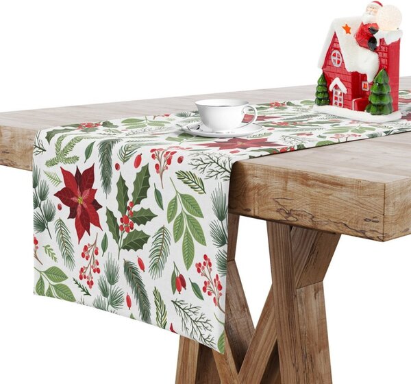 Vianočný behúň na stôl Vianočná ruža MIG1091 Farba Viacfarebná Rozmery 40x110 cm