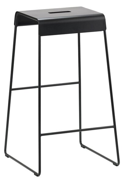 Čierna kovová barová stolička A-Stool – Zone