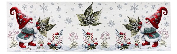 Vianočný gobelínový behúň na stôl Listový škriatok Chenille IT033 Farba Viacfarebná Rozmery 40x130 cm