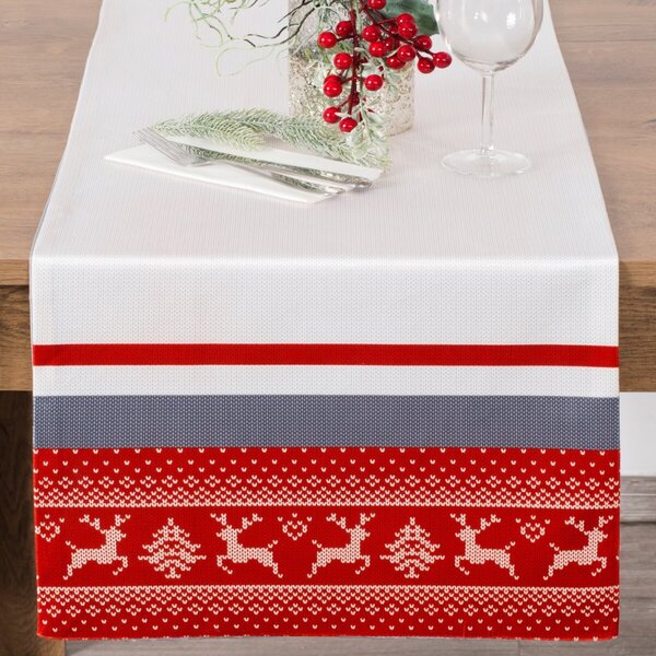 Vianočný zamatový behúň na stôl NOEL 01 Farba Viacfarebná Rozmery 40x140 cm