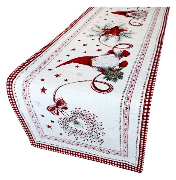 Vianočný gobelínový behúň na stôl Hviezdny škriatok Chenille IT036 Farba Viacfarebná Rozmery 40x130 cm