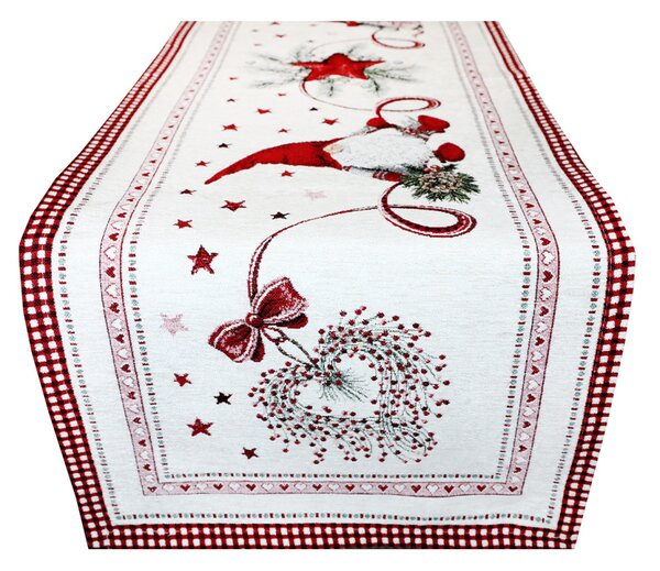 Vianočný gobelínový behúň na stôl Hviezdny škriatok Chenille IT036 Farba Viacfarebná Rozmery 40x130 cm