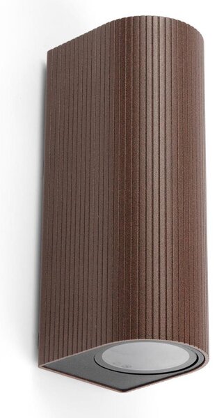 FARO 70329 - Vonkajšie nástenné svietidlo ESTELA 2xGU10/5W/230V IP65 hnedé