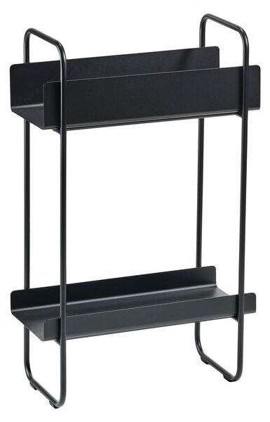 Čierny kovový konzolový stolík 24x48 cm A-Console - Zone