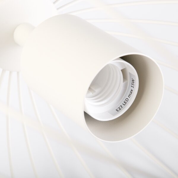 Luster na lanku OVELLA 1xE27/15W/230V priemer 36 cm krémový