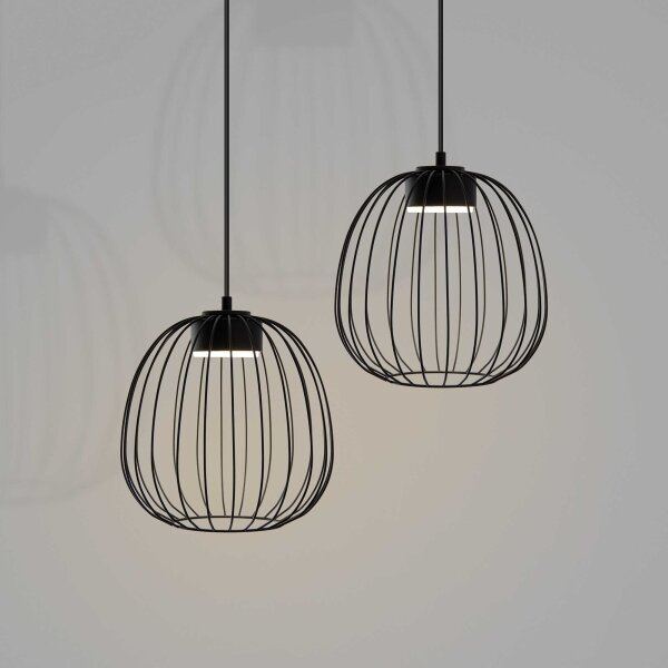 Závesný luster na lanku OVELLA 1xGX53/10W/230V priemer 25 cm čierny