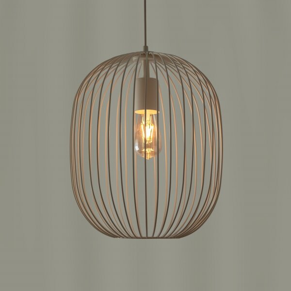 Luster na lanku OVELLA 1xE27/15W/230V pr. 34 cm krémový