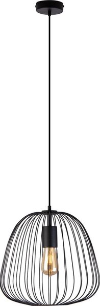 Závesný luster na kábli OVELLA 1xE27/15W/230V pr. 36 cm čierny