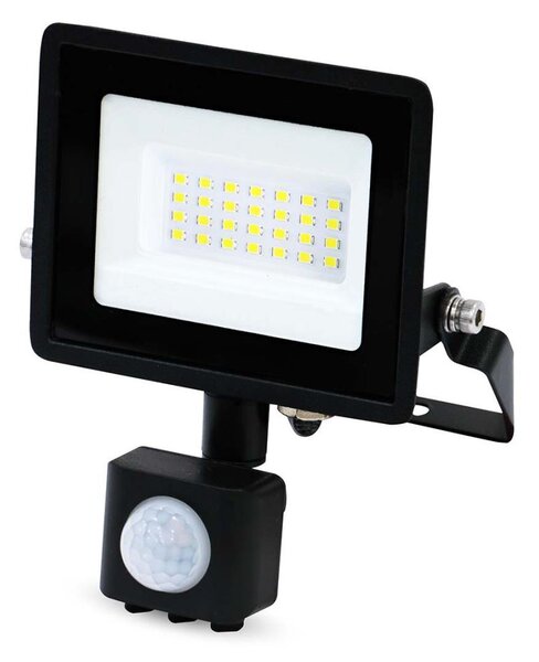 Nedis LLFLP16BLK - LED reflektor s pohybovým a súmrakovým snímačom LED/20W/230V IP44