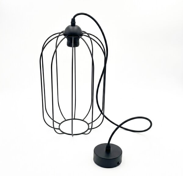 Závesný luster na lanku DESTELLO 1xE27/15W/230V pr. 21 cm čierny
