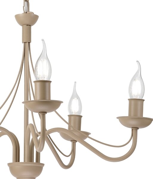 Luster na reťazi ANTON 5xE14/60W/230V béžový