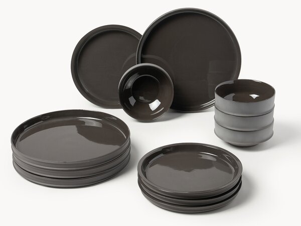 Serax x Kelly Wearstler, Porcelánová súprava riadu Dune, 4 osoby, 12 ks