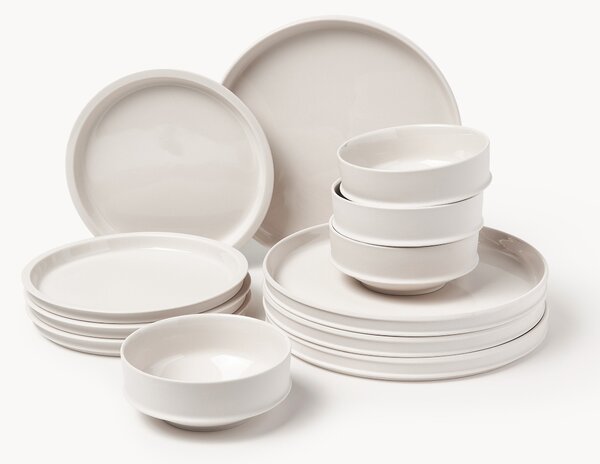 Porcelánová súprava tanierov Dune, 4 osoby, 12 ks