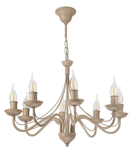 Luster na reťazi ANTON 8xE14/60W/230V béžová