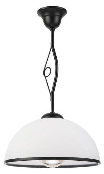Luster na tyči RETRO 1xE27/60W/230V čierna/biela