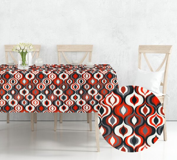Ervi dekoračný obrus na stôl štvorcový - DGT červený