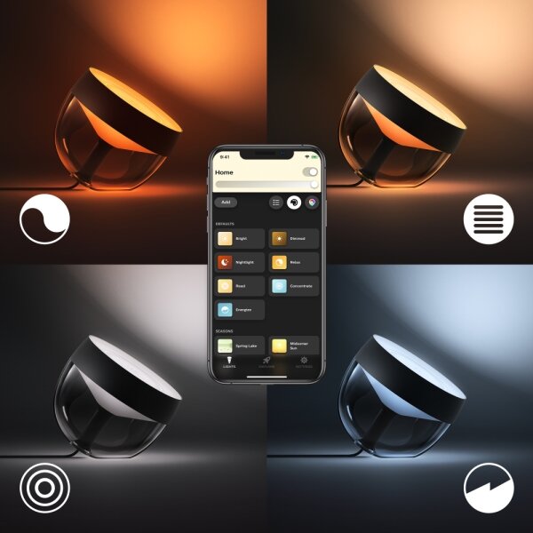 Philips - LED RGB Stmievateľná stolná lampa Hue IRIS LED/8,2W/230V čierna