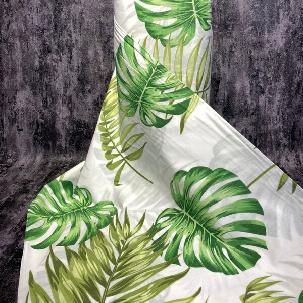 Ervi Bavlnená látka/plátno š.240cm - Monstera č.9910-2, metráž