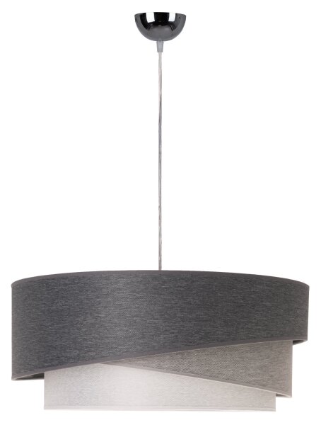 Duolla - Luster na lanku KOBO 1xE27/15W/230V pr. 45 cm antracit/šedá/biela