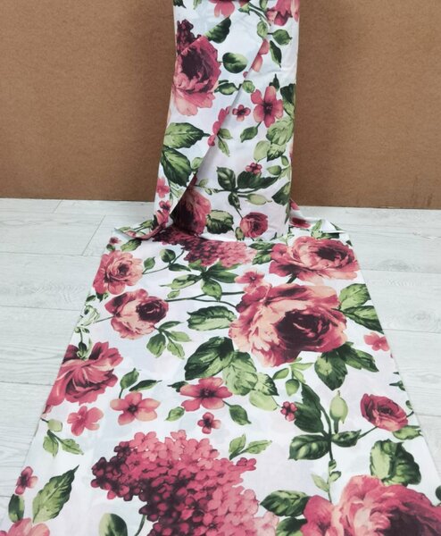 Ervi Bavlnená látka/plátno š.240cm - hortenzie a pivonky č.26620-10, metráž