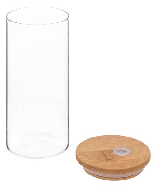 Poháre s bambusovým vekom a slamkou PALM 400 ml