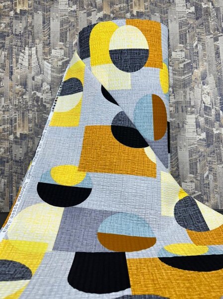 Ervi bavlna-krep š.240 cm - Geometrický vzor č.26718-8, metráž