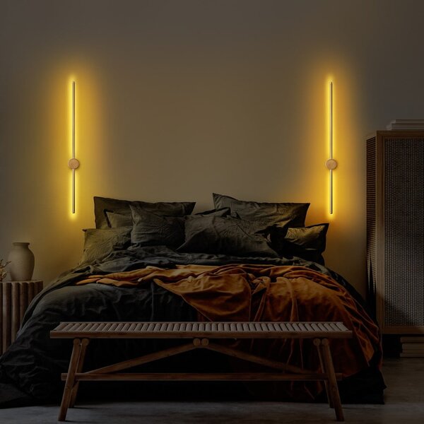 LED nástenné svietidlo v zlatej farbe Sword – Opviq lights