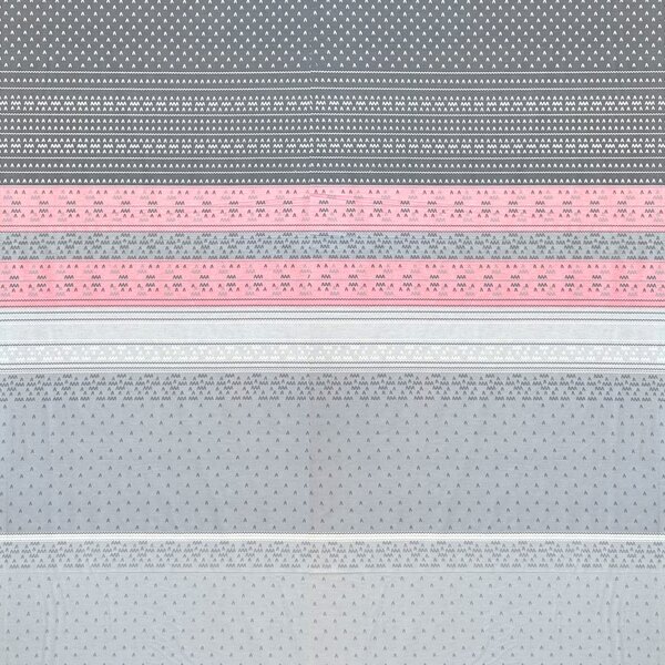 Ervi bavlna š.240 cm - šedé a ružové vzorovanie č.9488-3, metráž