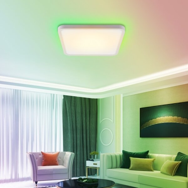 Immax NEO 07168-W40-LED RGB+CCT Stmievateľné svietidlo 50W/230V Wi-Fi Tuya biela+DO